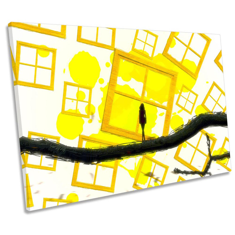 Window Frames Abstract - Wrapped Canvas Print, 30.5cm H x 45.7cm W