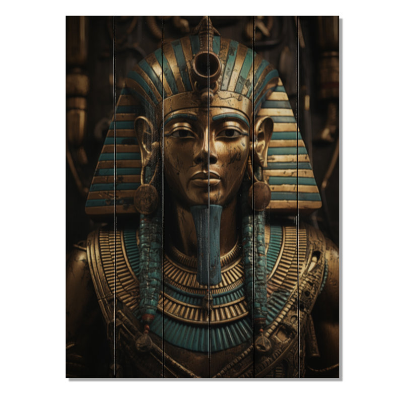 Égypte, anciens mystères Pharaon I sur bois, H 20 po x l 10 po x P 0,78 po