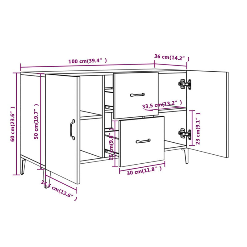 Hortense 100cm Sideboard