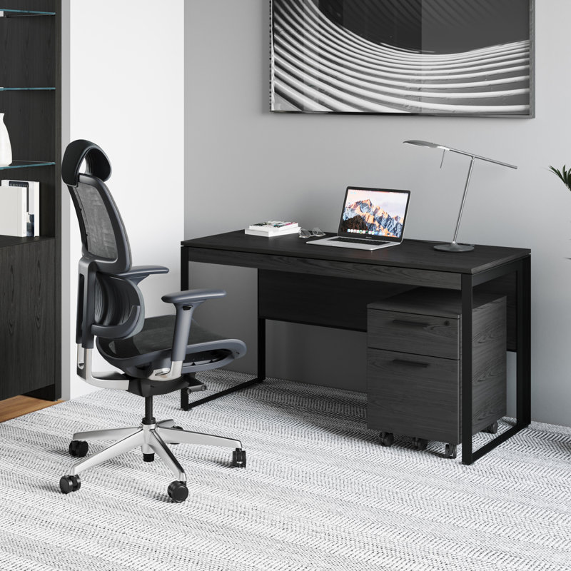 Linea™ Writing Desk, Charcoal Stained Ash