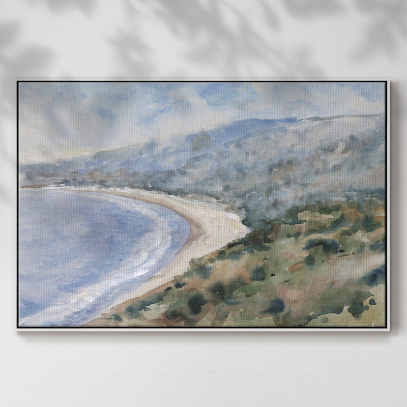 «Coastal Mist I», reproduction sur toile, H 27 po x l 41 po x P 2 po, Blanc