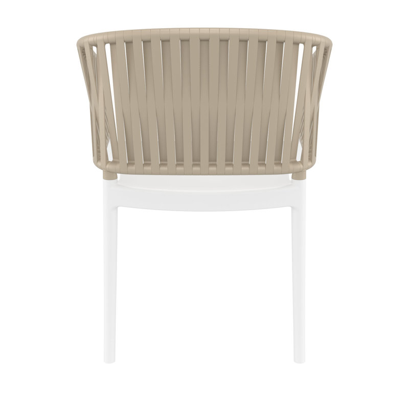 Chaise de salle à manger Newport, Taupe / Blanc