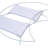 Novelty 2-tier 17" Crescent Moon Floating Shelves