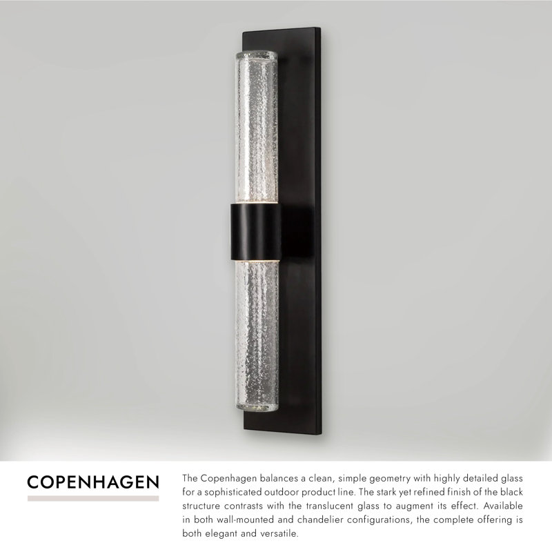 1 - Light LED Outdoor Armed Sconce
