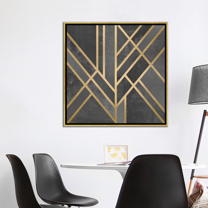 «Art Deco Geometric I» par Elisabeth Fredriksson - impression d'art graphique, H 37 po x l 37 po x P 1,5 po