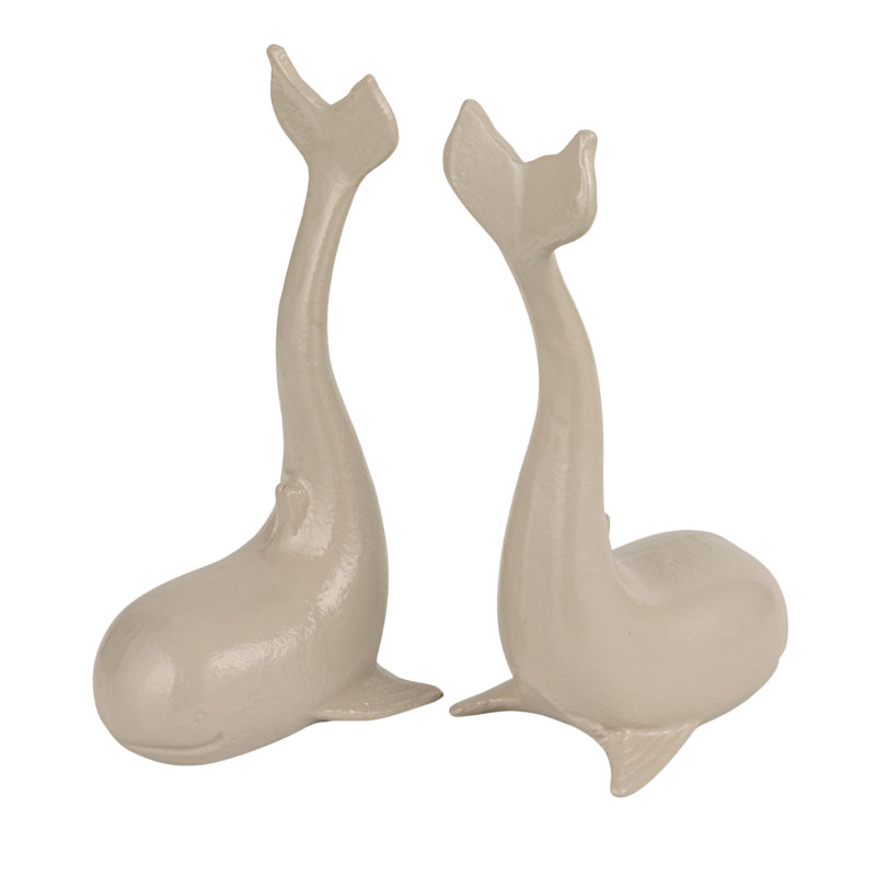 Whale-Shaped Cast Iron Bookends