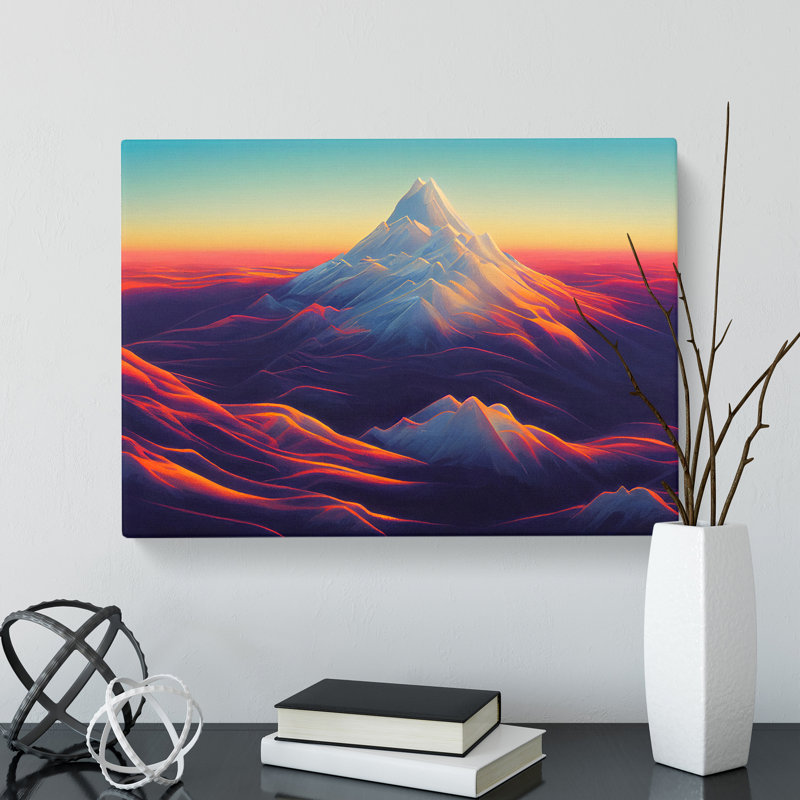 The Mountain Sunrise - Wrapped Canvas Print, 35cm H x 50cm W x 3cm D