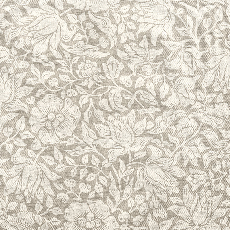 Repose-pieds Morris & Co., Mauve en frêne avec pieds en bois foncé