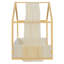 Lit simple à baldaquin avec panneaux latéraux rembourrés en velours, auvent en gaze respirante, base de lit plateforme à rembourrage doux, lit moderne à assemblage facile pour la chambre à coucher, chambre d'amis-1294753571