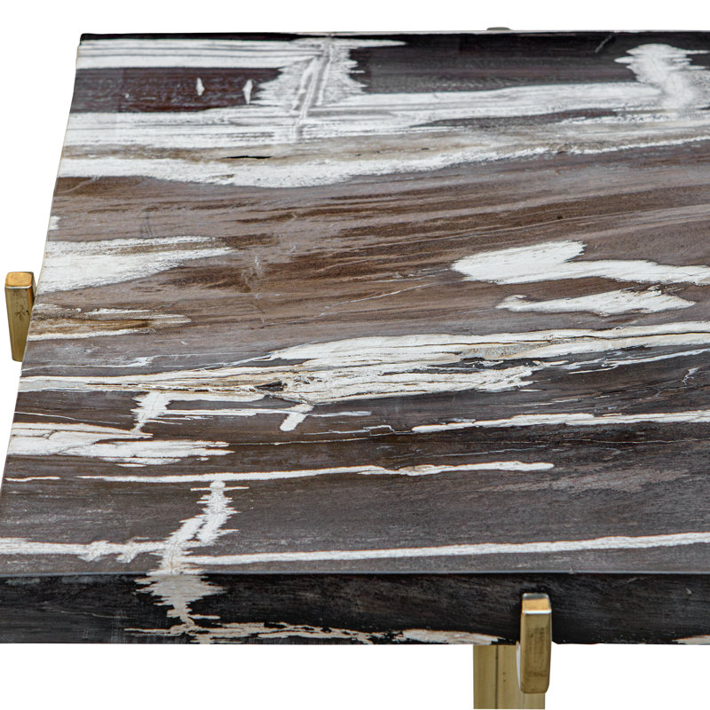  Rowman Petrified Wood Accent Table