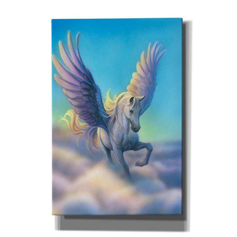 «Pégase sur toile» par Kirk Reinert, H 60 po x l 40 po x P 1,5 po
