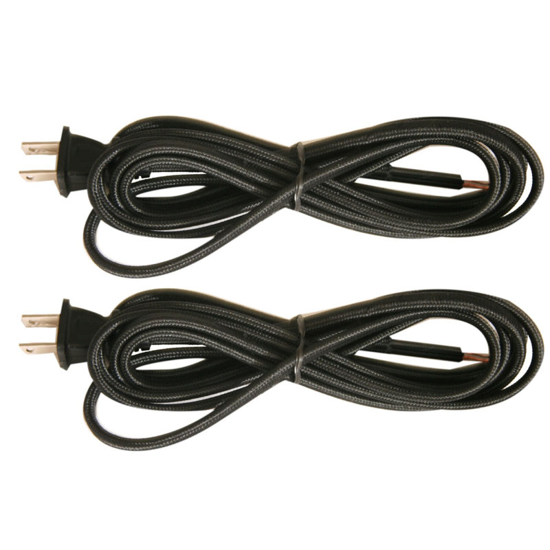 Replacement Rayon Lamp Cord, Black