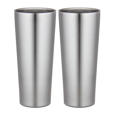 16oz. Stainless Steel Pint Glass Set
