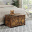 Coffre de rangement, banc de rangement, organisateur de coffre à jouets rétro, banc de rangement pour hall d'entrée avec 2 charnières, assemblage facile, brun rustique-332182812