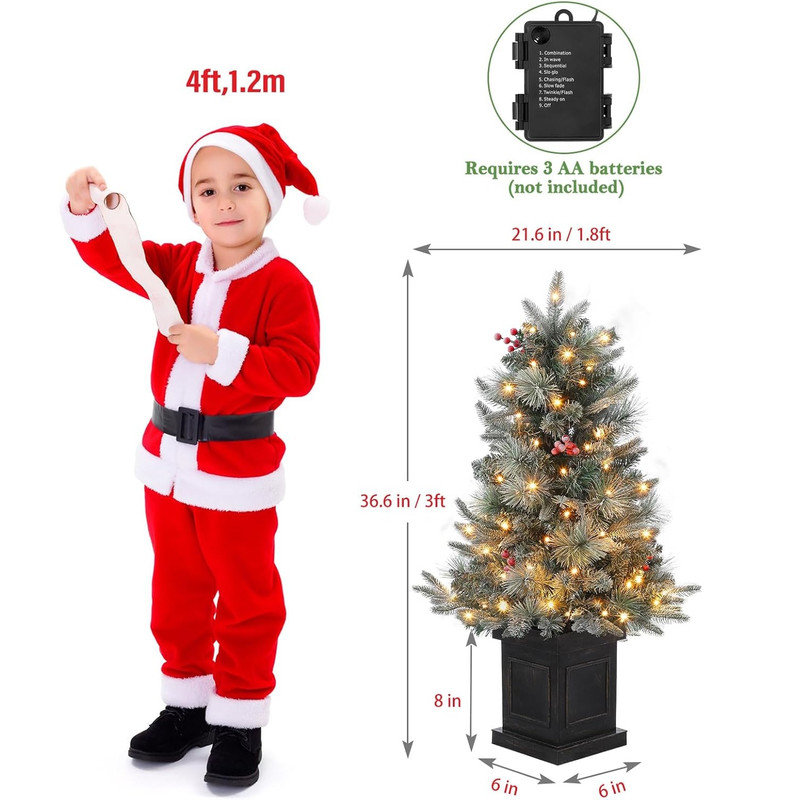91.4cm H Lighted Artificial Christmas Tree