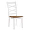 Ensemble de table de salle à manger 7 pièces cerise et blanc et 6 chaises d'appoint en X