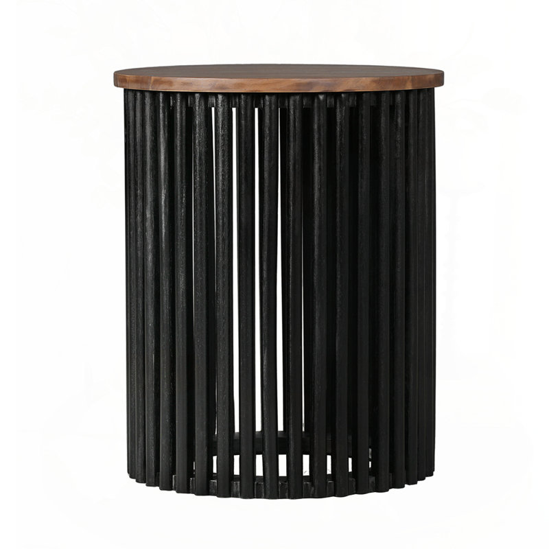 ACACIA SOLID WOOD SIDE TABLE