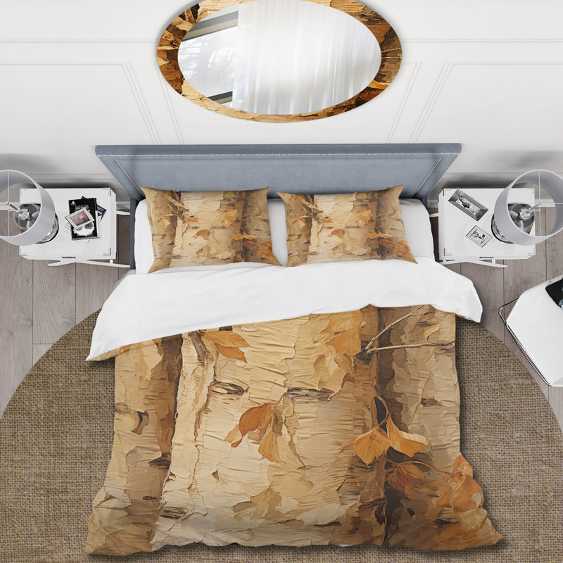 Ensemble de housse de couette Brown Tree Bark Essence 3 - Tree, Housse de couette pour grand lit