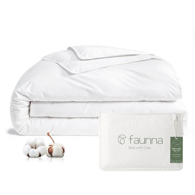  Housse de couette 100% coton, blanc