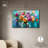 Chromatic Flower Dream Canvas Colorful Floral Art by Art Remedy-107412476-107412483