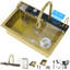 TELISIYA 460mm W Single Bowl Drop-In Kitchen Sink with 3 Faucet Holes-133147277