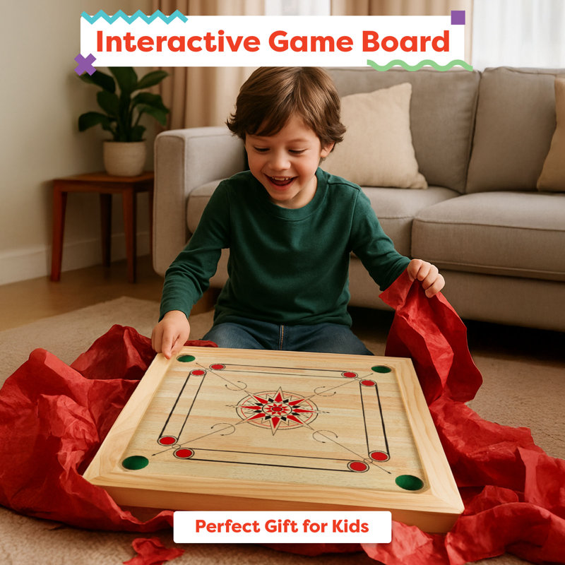 Carrom Board Game Set with Accessories