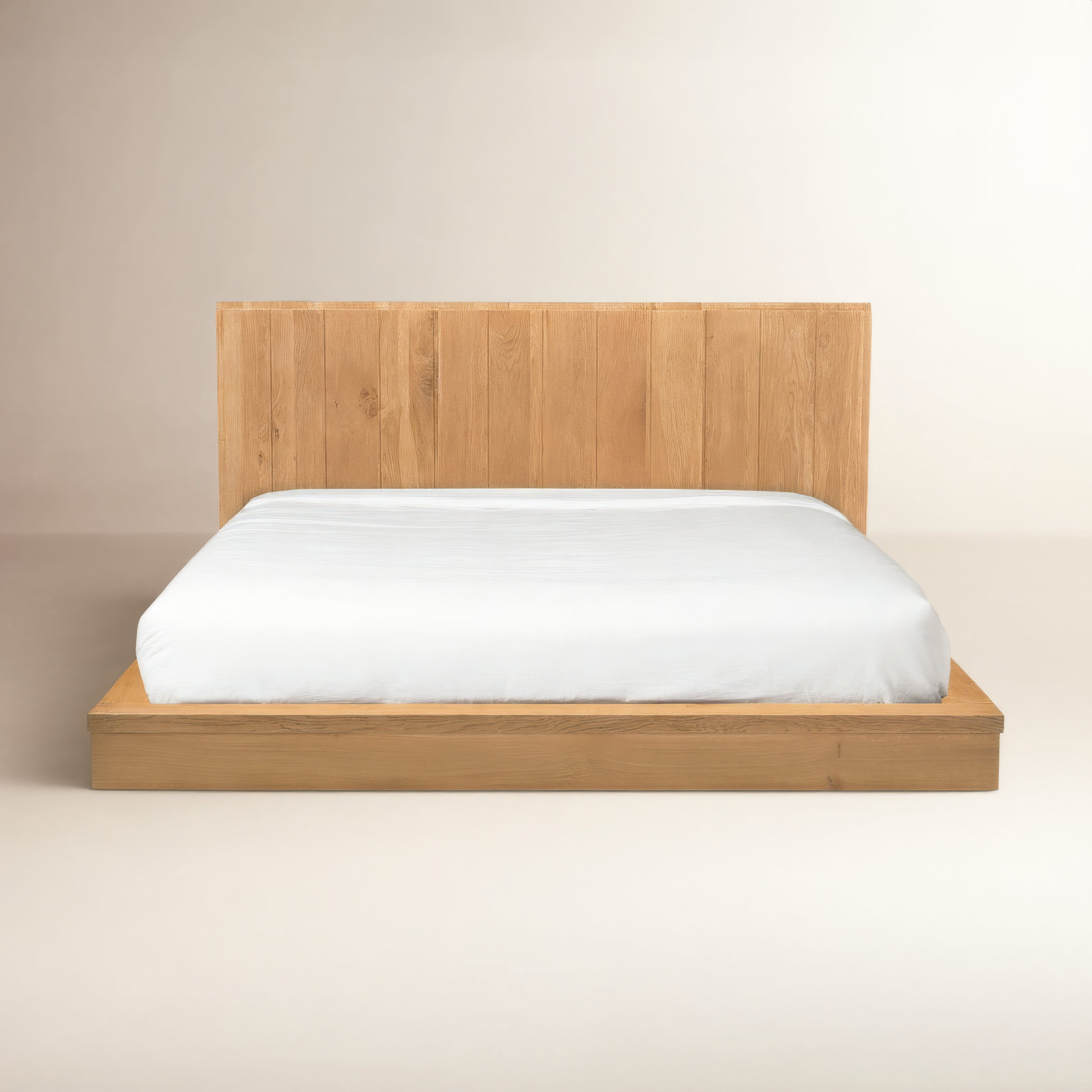 Odette Oak Platform Bed, Queen