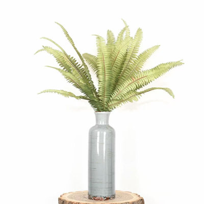22" Artificial Greenery Fern Foliage Branch, Farmhouse Long Stem For Wedding Party Home Office Table Centerpiece Shelf Decorations