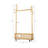 Modern Golden Metal Bracket - Elegant Storage Hanger with Rollers and Storage Baskets