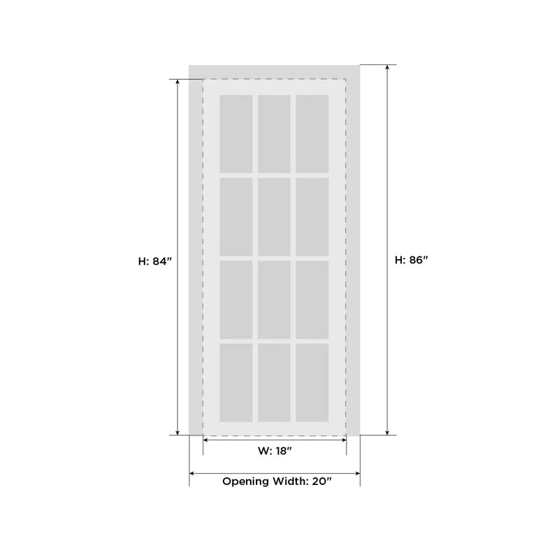 Porte standard Lucia, 18 po x 84 po
