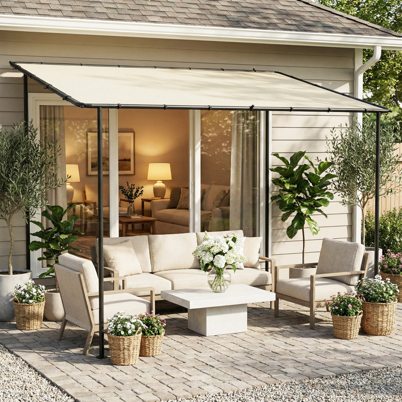 Pergola Gazebo, Cream, Powder Coated