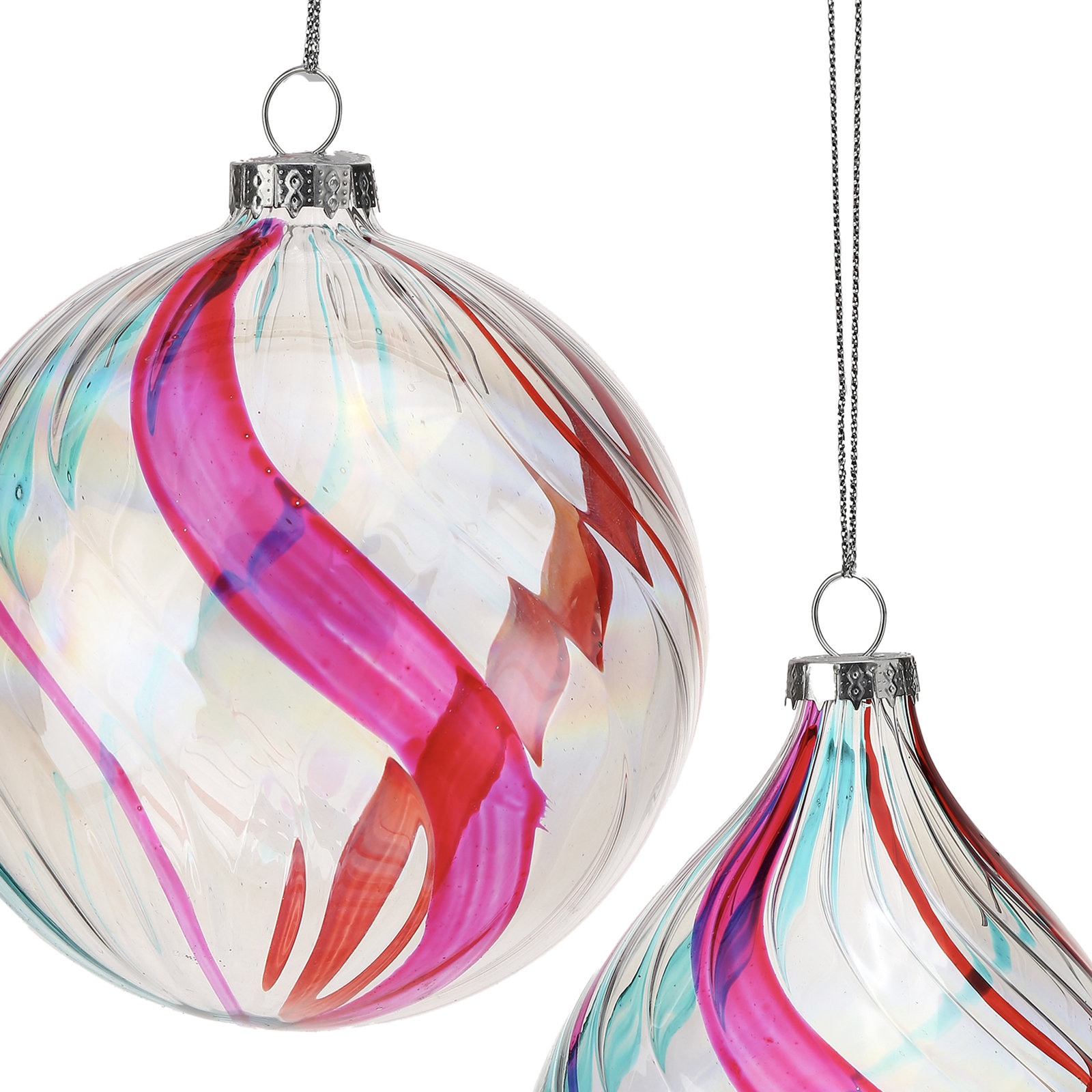 4-5.5" Glass Swirl Retro Finial