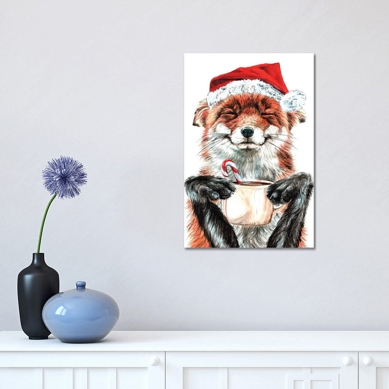 Morning Fox Christmas 1 Piece Wrapped Canvas Painting, 45.72cm H x 30.48cm W x 1.905cm D