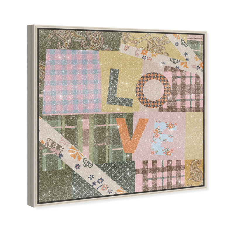 Retro Scarf II Print by Oliver Gal, 31"H x 31"W, Silver Floater Frame