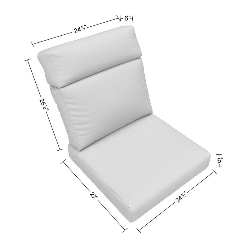 Sunbrella 6 Outdoor High Back Chair Cushion, Adirondack Chair Cushion Set, Spectrum Indigo
