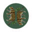 Leopard Seeing Double Vegan Leather Round Coasters-106731600