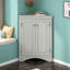Armoire de rangement triangulaire grise avec tablettes réglables, armoire de plancher autoportante pour la cuisine à domicile-1511657959