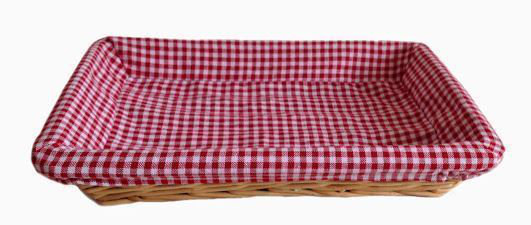 Yvonne Wicker Tray, Red