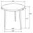 Doroty Round Solid Wood Top End Table Natural and Black
