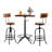 Kaielle 2 - Person Pine Solid Wood Top Four Leg Dining Set