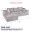Ensemble de canapé modulaire rembourré en velours côtelé Modern-475135363-475135374