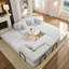 Très grand canapé en forme de L, combinaison de bricolage modulaire, 6 coussins moelleux, tissu respirant et coffre-fort pour la maison-98255855