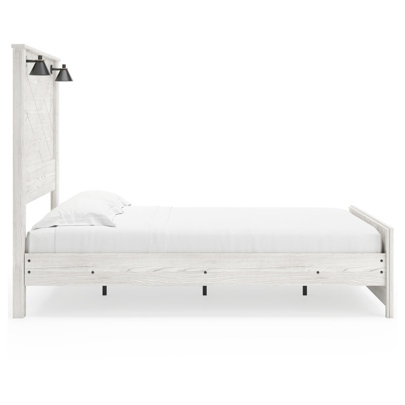 Gerridan Queen Panel Bed with Headboard in Whitewash Finish