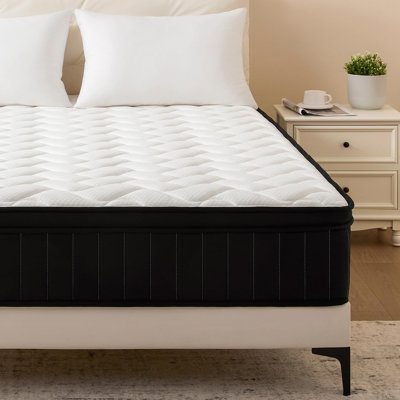 Queen Mattress 12 Inch Hybrid Mattress Queen with Memory Foam - Mattress in a Box with Individual Pocket Spring