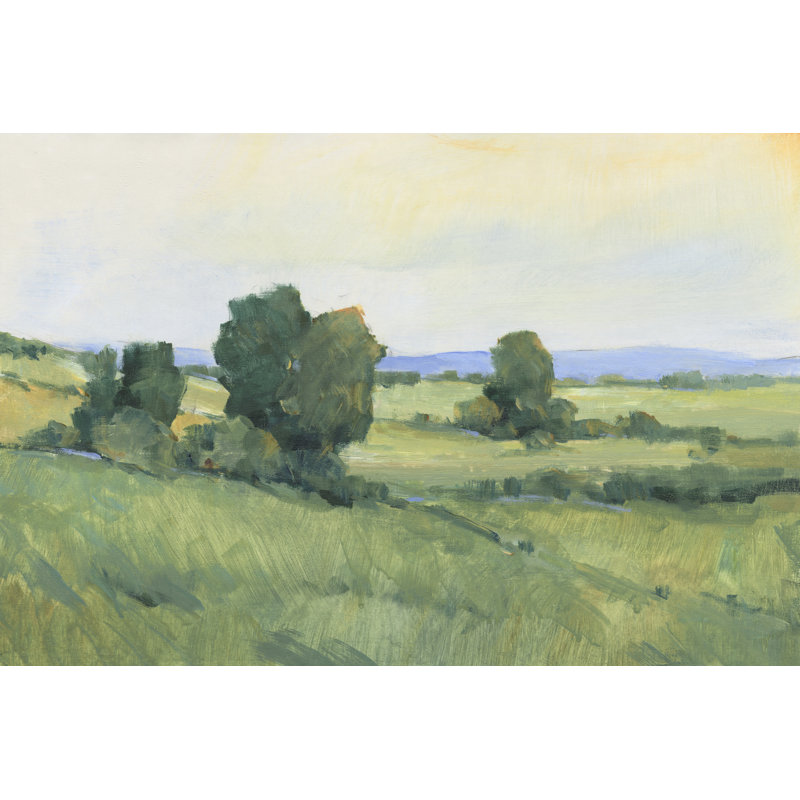 Rolling Green Hills II - Wrapped Canvas Painting, 51cm H x 76cm W, Wrapped Canvas