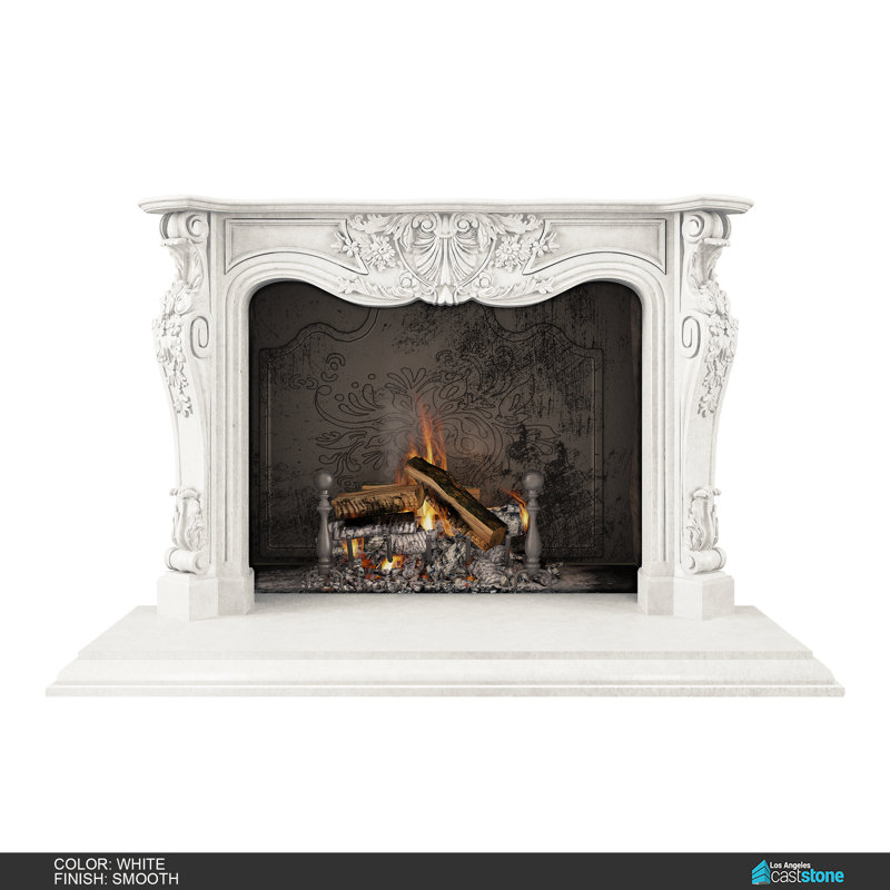 Athena Fireplace Surround, Smooth White