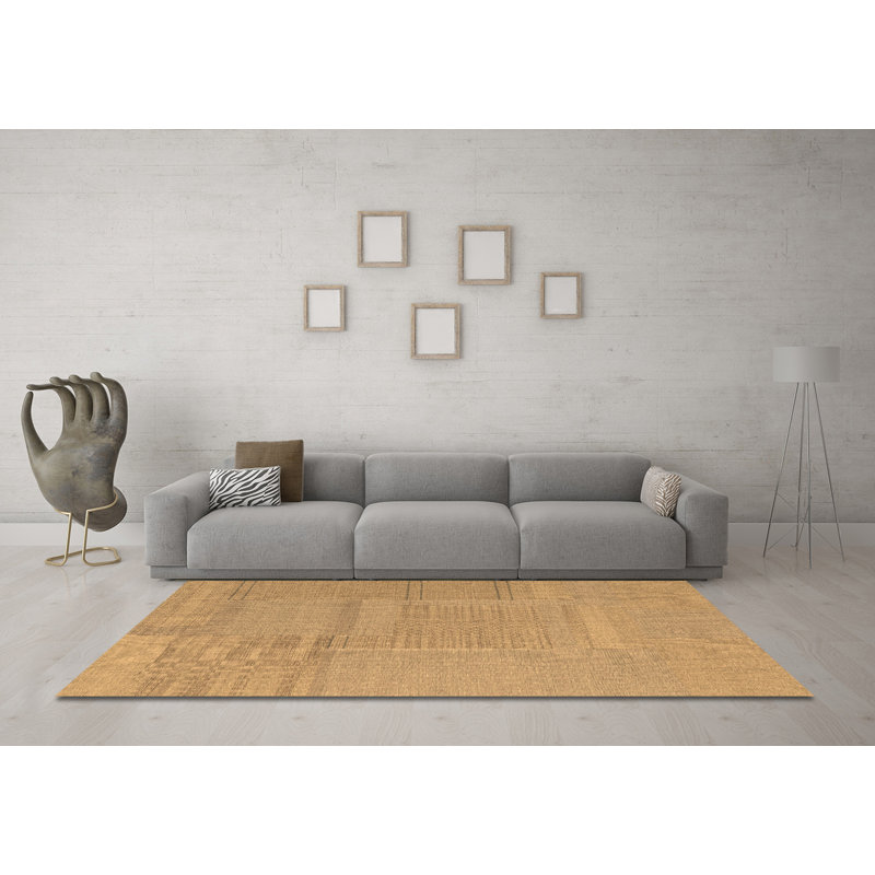 Washable Abstract Indoor Rug, Round 8'