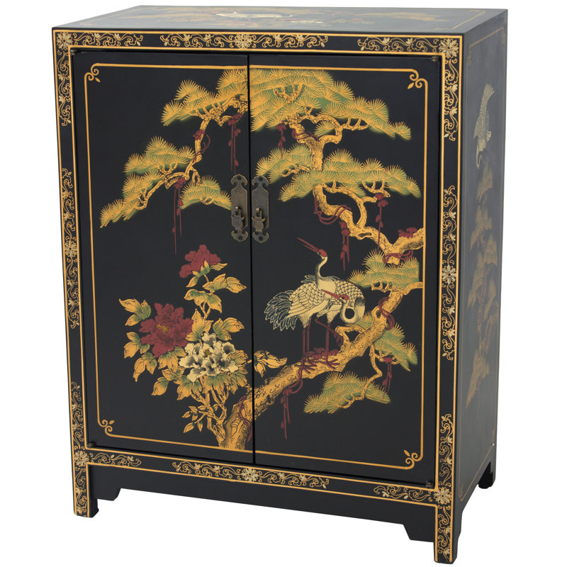 Dhruvika Solid Wood Accent Cabinet