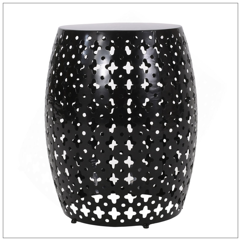 Metal End Table -Large, Black