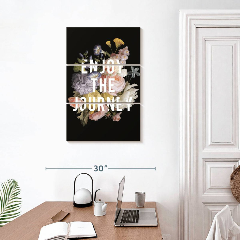 Sentiment floral Tergel IV noir, H 32 po x l 20 po